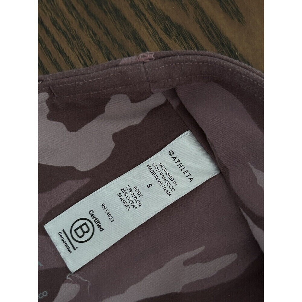 Athleta Womens S Elation Camo 7/8 Tight Leggings Lux Pink High Waisted Workout - Picture 5 of 12